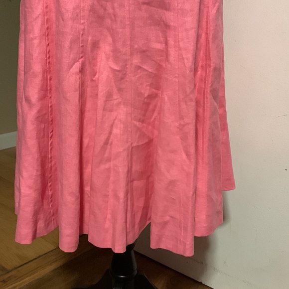 Lauren Ralph Lauren misses sleeveless fitted linen dress petunia pink size 4 - Picture 8 of 12